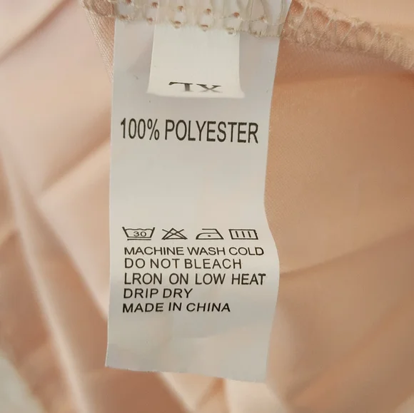 Rose pink pleated deep v-neck maxi dress, XL - Picture 7 of 8